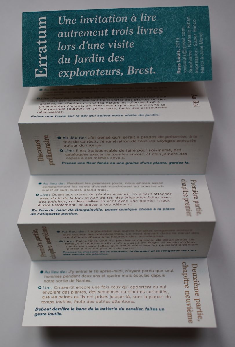 Photo d'un dépliant.