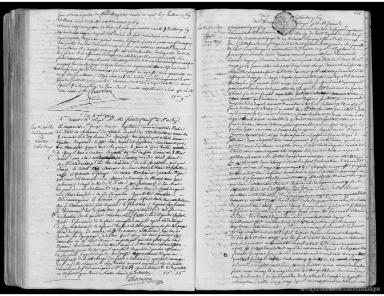 Deux pages manuscrites.