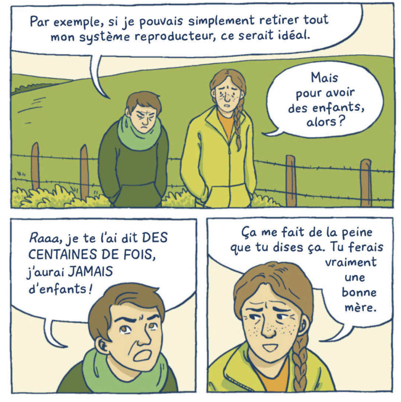 Figure 5 – Maia Kobabe (trad. Anne-Charlotte Husson), Genre Queer, 2022, p. 148-49