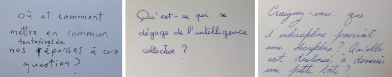 Notes manuscrites