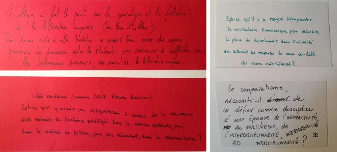 Notes manuscrites